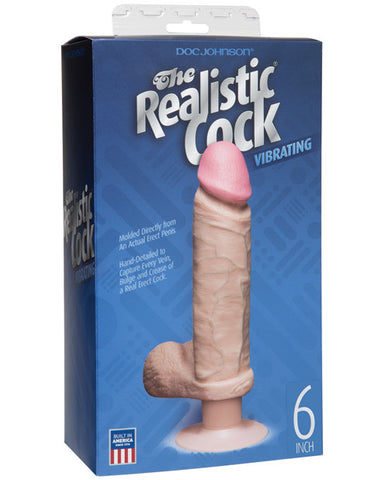 Vibrating 6" Realistic Cock - Flesh