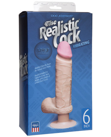 Vibrating Realistic 6" Ultraskyn Cock - White