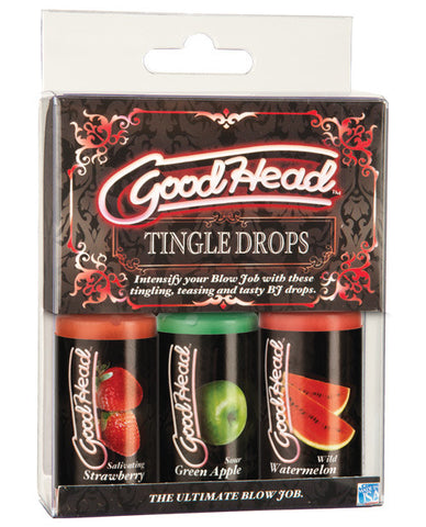 Good Head Tingle Drops 1oz Bottle Asst. Flavors Pack Of 3