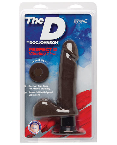 The D 7" Vibrating Perfect D - Chocolate