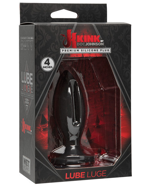 Kink Wet Works 4" Silicone Lube Luge Plug - Black