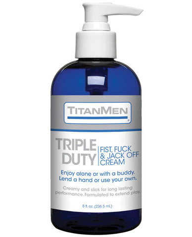 Titanmen Tripple Duty Fist, Fuck & Jack Off Cream - 8 Oz Bottle