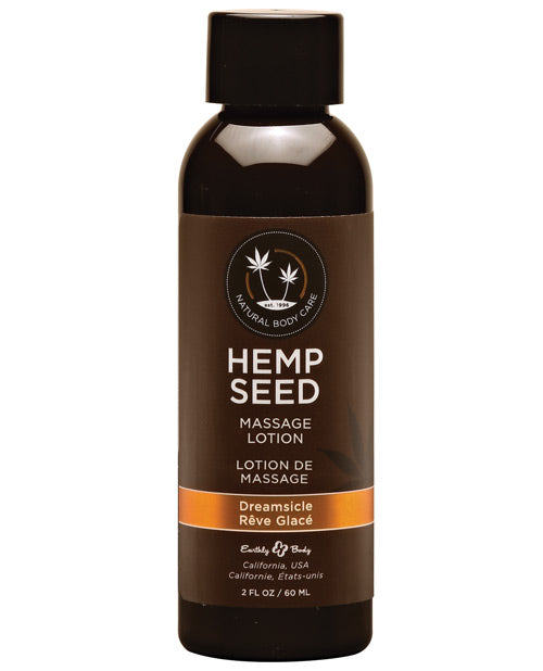 Earthly Body Hemp Seed Massage Lotion - 2 Oz Dreamsicle