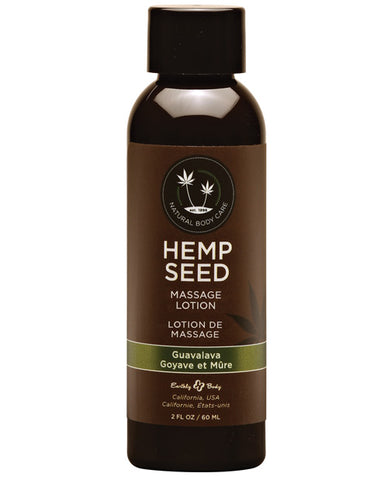 Earthly Body Hemp Seed Massage Lotion - 2 Oz Guavalava