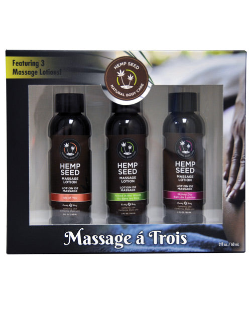 Earthly Body Massage Trio - 2 Oz Isle, Skinny & Naked