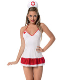 Naughty Nurse, Chemise & Headpeice White-red O-s