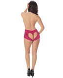 Heart Back Teddy Fuchsia O-s