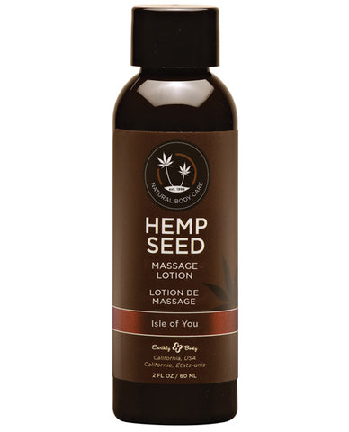 Earthly Body Hemp Seed Massage Lotion - 2 Oz Isle Of You