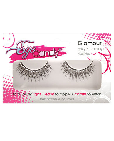 Eye Candy Crystal Ice Criss Cross Lashes W-crystal Accents - Black