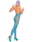 Vivace Crochet Footless Bodystocking W-open Crotch Neon Blue O-s