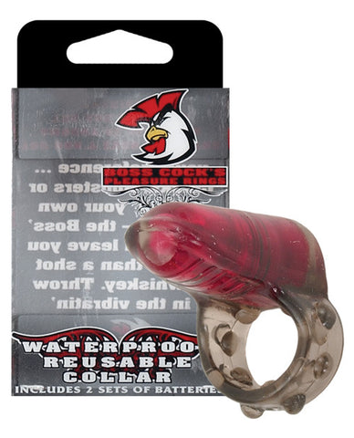 Evolved Boss Cock's Pleasure Ring The Collar - Black-red