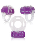 Evolved Ring True Unique Pleasure Rings Kit - Clear-purple Pack Of 3