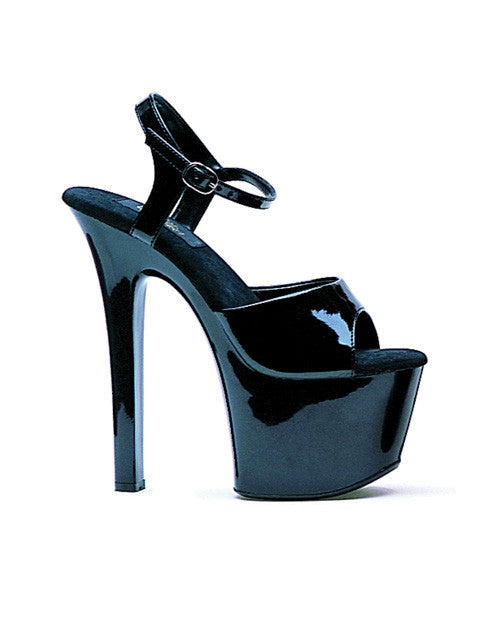 Ellie Shoes Flirt 7" Pump 3" Platform Black Ten