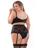 Curve Monique Countour Cup W-cage Cock Look & Panty Black 1x-2x