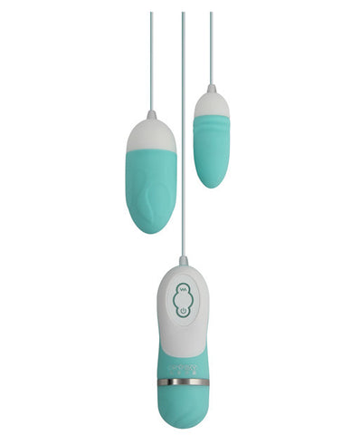 Gigaluv Dual Vibra Bullets - 10 Functions Tiffany Blue