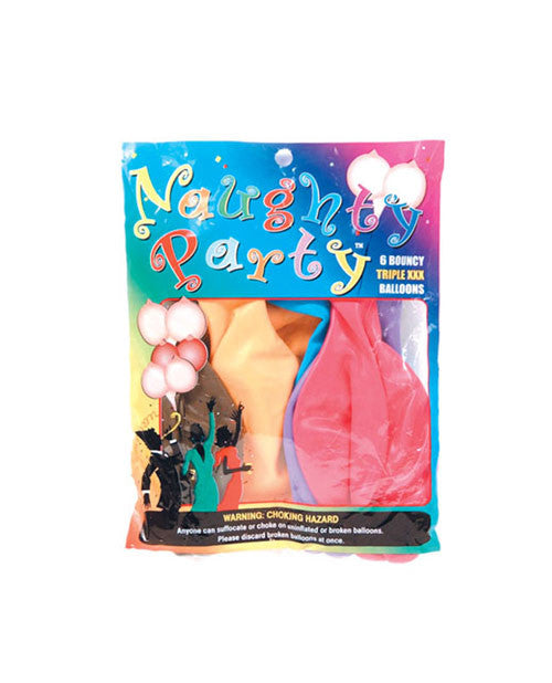 Naughty Party Boobie  Balloons - Asst. Colors Pack Of 6