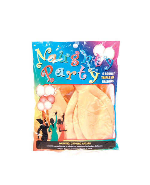 Naughty Party Boobie Balloons  - Flesh Pack Of 6