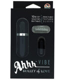 Ahhh Vibe Bullet Of Love W-sleeve - Black