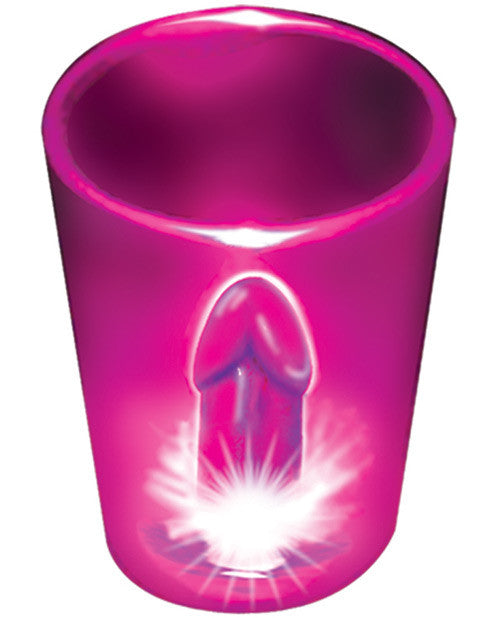 Light Up Cock Shot Glass - Magenta