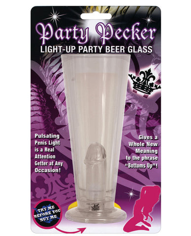 Light Up Peter Party Beer Glass - Clear