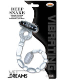 Hung Anal Beads W-power Bullet Cock Ring - Clear