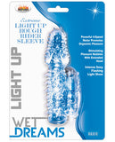 Wet Dreams Rough Rider Light Up Vibrating Sleeve - Blue