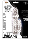 Wet Dreams Rough Rider Light Up Vibrating Sleeve - Clear