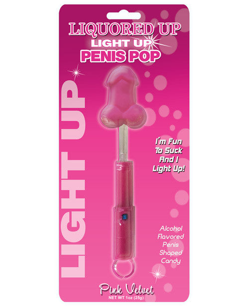 Liquored Up Light Up Cock Pop - Strawberry