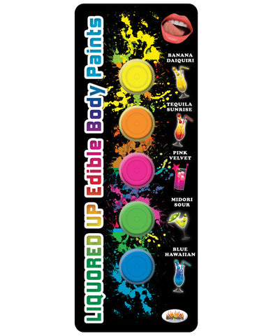 Liquored Up Edible Body Paints - 1.76 Oz Asst. Flavors Pack Of 5