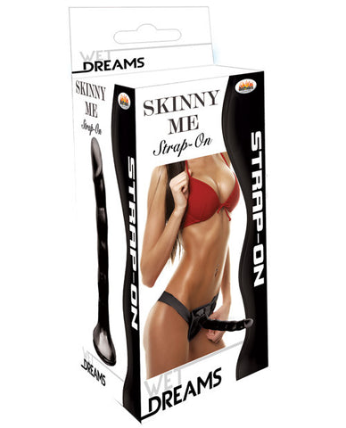 Wet Dreams Skinny Me 7" Strap On W-harness - Black