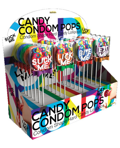 Candy Condom Pops Candy Shape Lollipops - Display Of 24