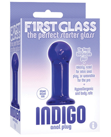 Icon The 9's First Glass Anal Plug - Indigo