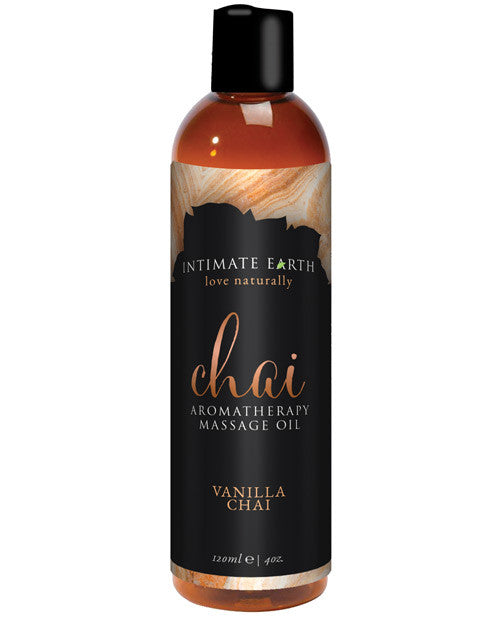 Intimate Earth Chai Massage Oil - 120 Ml Vanilla & Chai