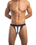 Jack Adams Racer Jockstrap Extremely Soft Four Way Stretch Mesh Black-white Xl