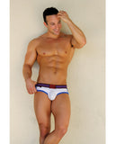 Jack Adams Flex Racer Brief White-blue Lg