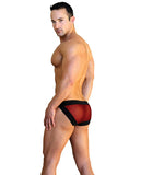 Jack Adams Power Jock Lifter Brief W-jock Strap Comfort & Stability Black-red Sm