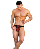 Jack Adams Power Jock Lifter Brief W-jock Strap Comfort & Stability Black-red Sm