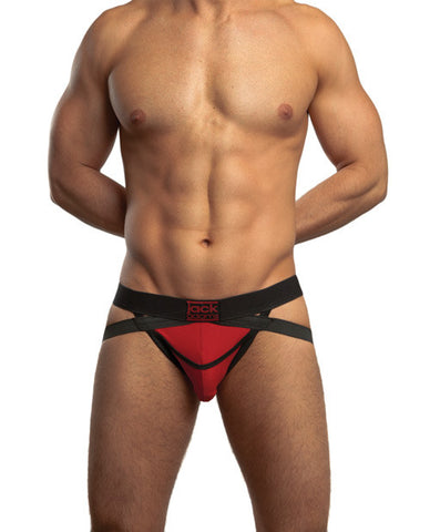 Jack Adams All Sport X Fly Jock Red-black Lg