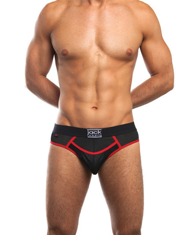 Jack Adams Flex Fit Army Brief Black-red Lg