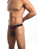 Jack Adams Bodyflex Mesh Thong Black-red Sm