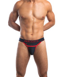Jack Adams Bodyflex Mesh Thong Black-red Sm