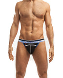 Jack Adams Kenetic Punch Hole Jockstrap Jockstrap Black-blue Sm