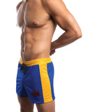 Jack Adams Air Mesh Gym Short Blue-yellow Sm