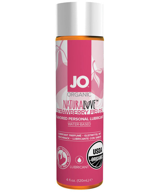 System Jo Naturalove Usda Flavorerd Organic Lubricant - 4 Oz Strawberry