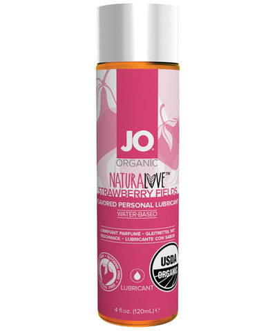 System Jo Naturalove Usda Flavorerd Organic Lubricant - 4 Oz Strawberry