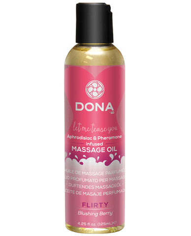 Dona Scented Massage Oil Flirty - 4 Oz Blushing Berry