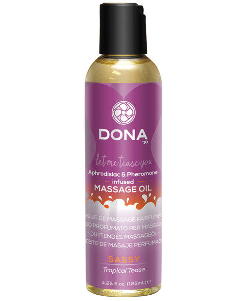 Dona Scented Massage Oil Sassy - 4 Oz Tropical Tease