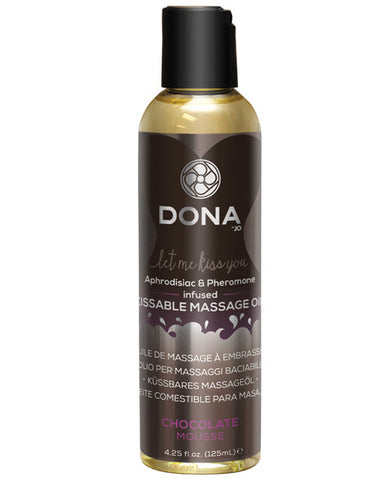 Dona Kissable Massage Oil - 4 Oz Chocolate Mousse