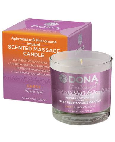 Dona Scented Massage Candle Sassy - 4.75 Oz Tropical Tease