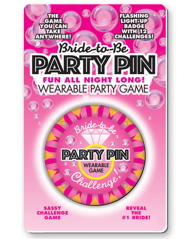 Bride To Be Wearable Party Pin Game